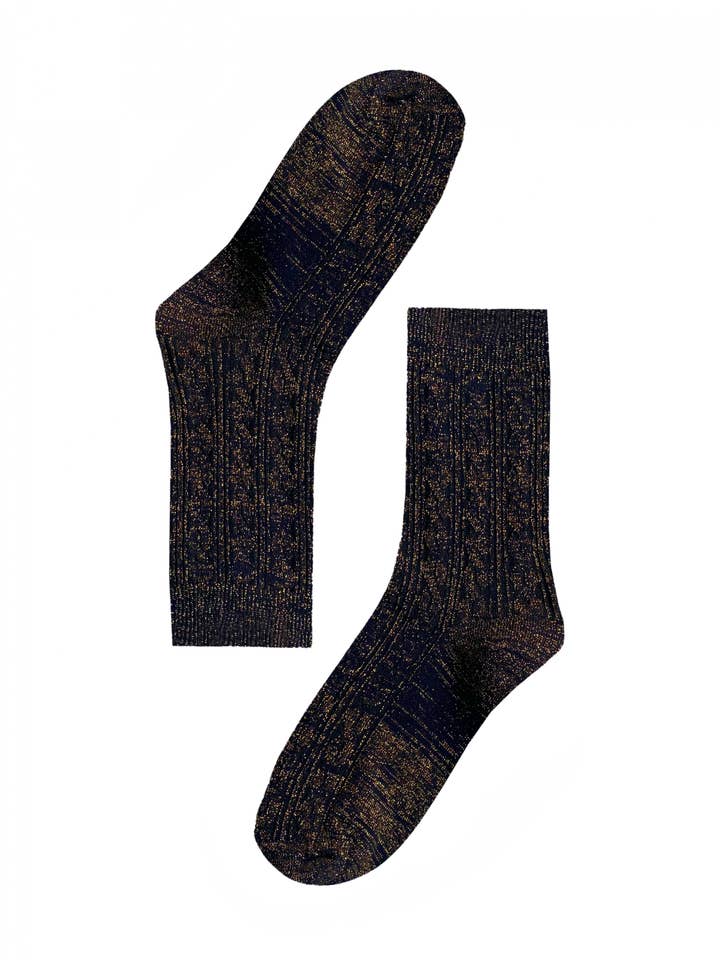 Nero Calzini Glitter Oro Donna - Nero in vendita all'ingrosso su Faire1