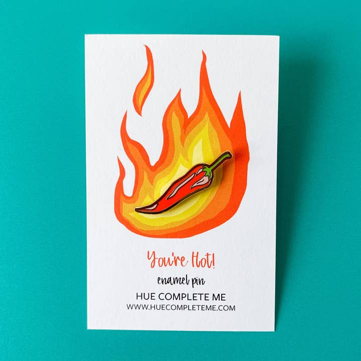 Épinglette en émail Piment pour la vente par Hue Complete Me