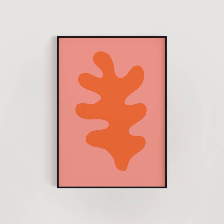 Henri Matisse Orange og Pink Inspireret Wall Art Print for engroshandel hos Malff Homeware