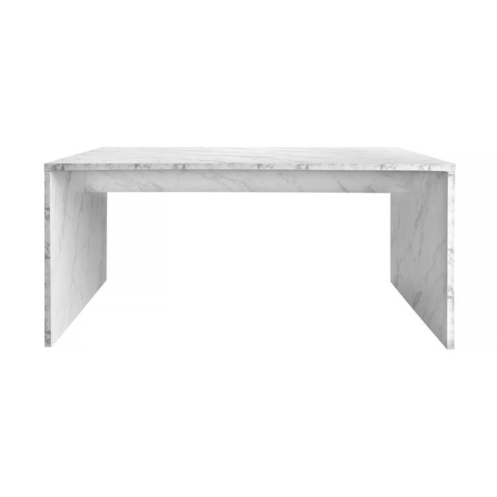 Eettafel met wit marmer effect in melamine 160cm voor wholesale door Really Nice Things