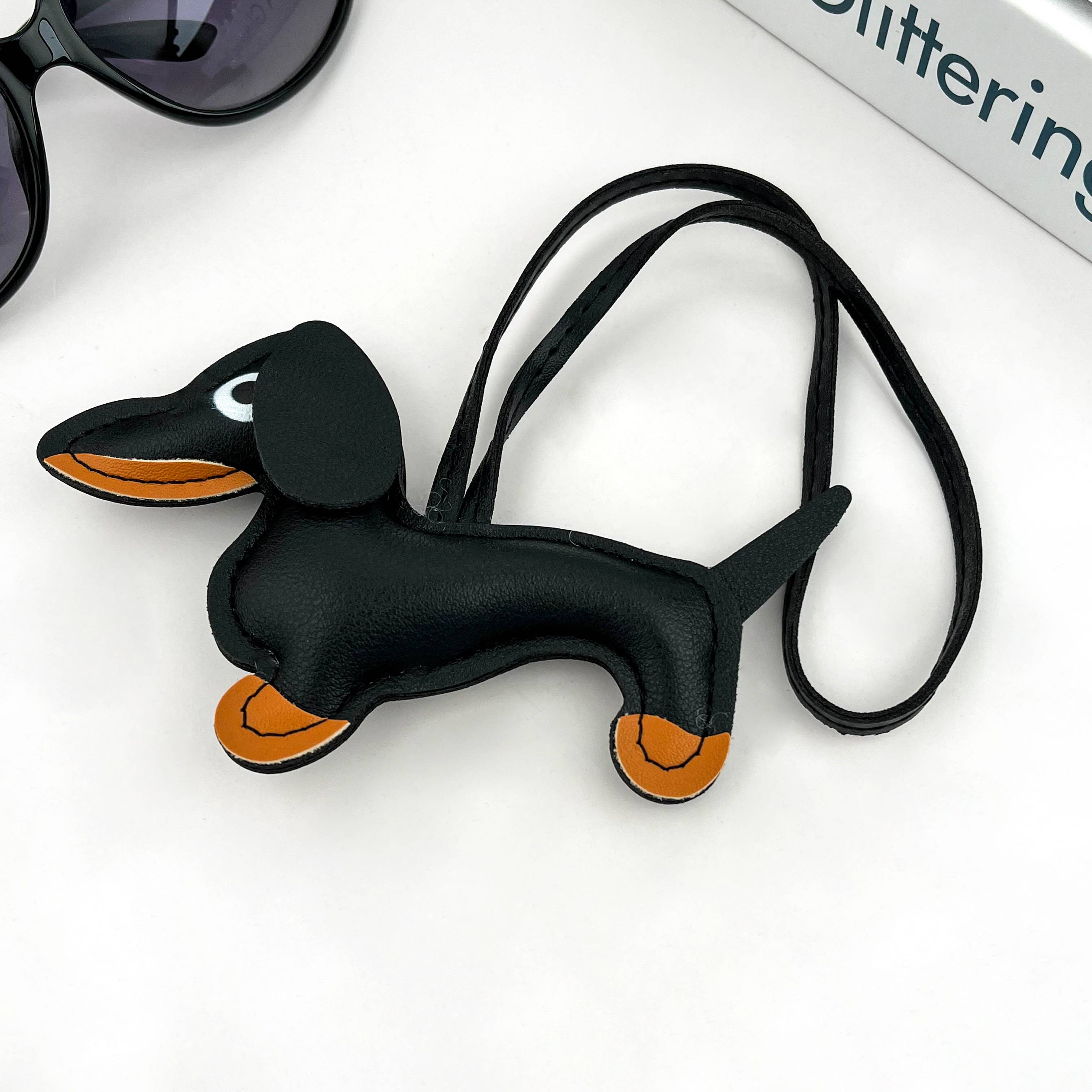 SoapElenGlen - Wholesale Purse/Bag Accessory - Women's - Dachshund Bag Pendant, Leather Strap Puppy Accessories3