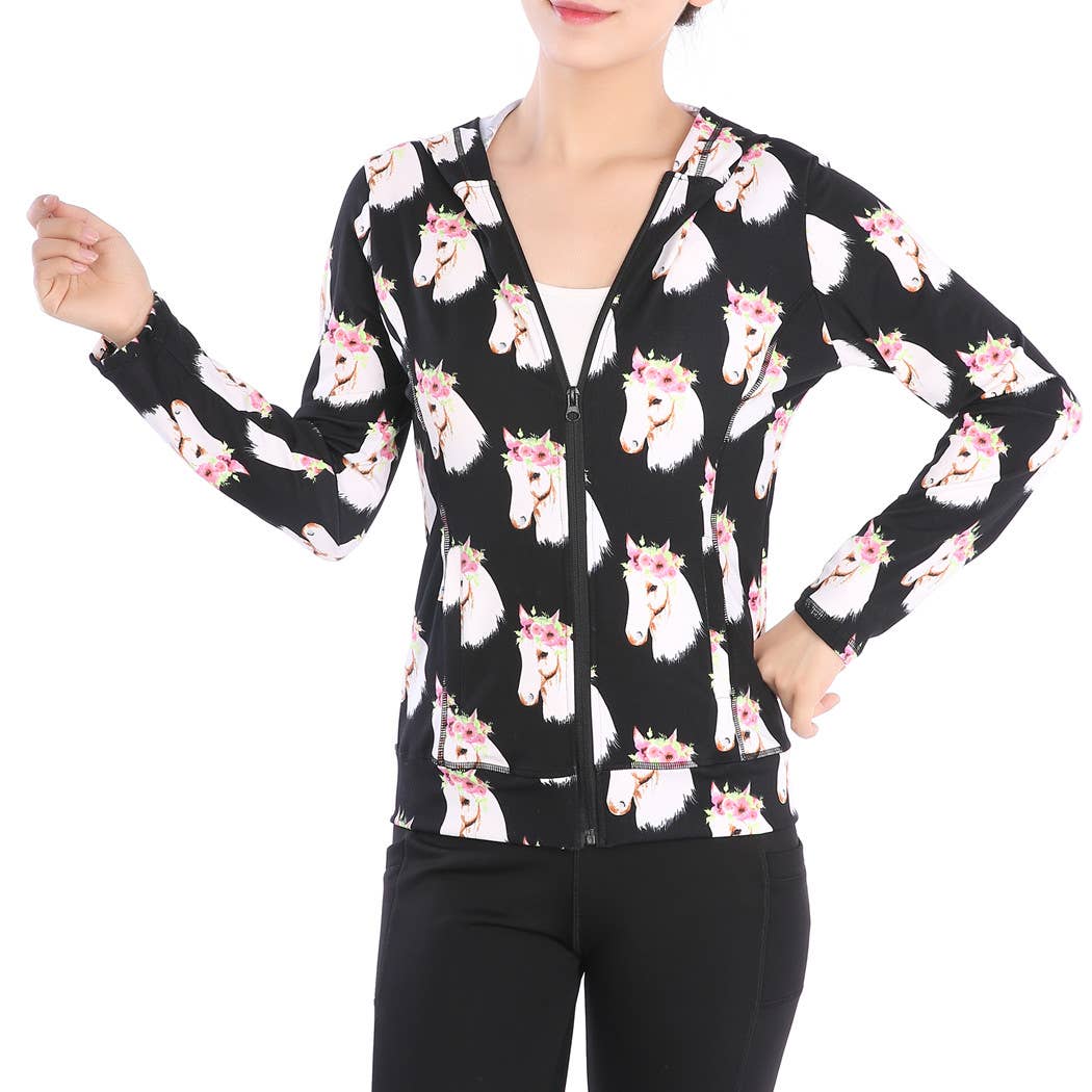 SSImport - Wholesale Athletic Jacket - Women's - A358 SPORTS HOODIE JACKET MIXED SIZES 12PCS/SET17