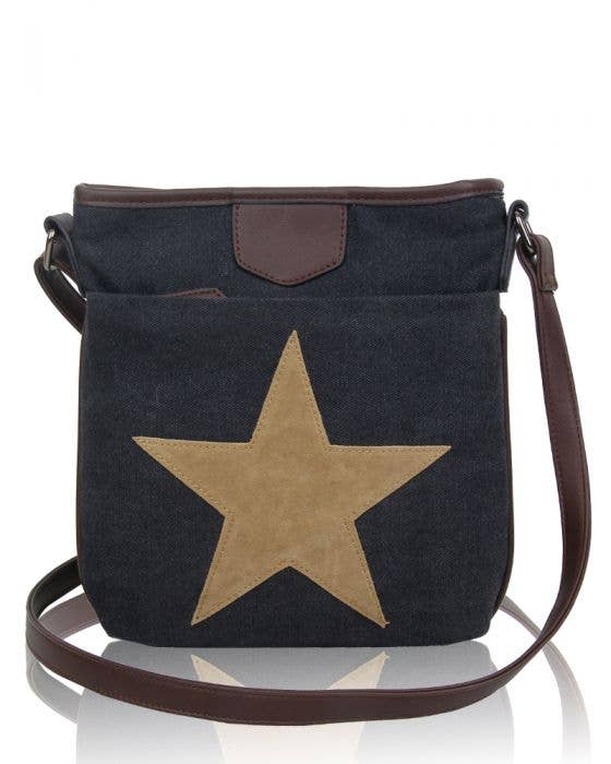 Ellas Trading – wholesale Shoulder bag – women's – Star Patterned Crossbody Bag Canvas 0