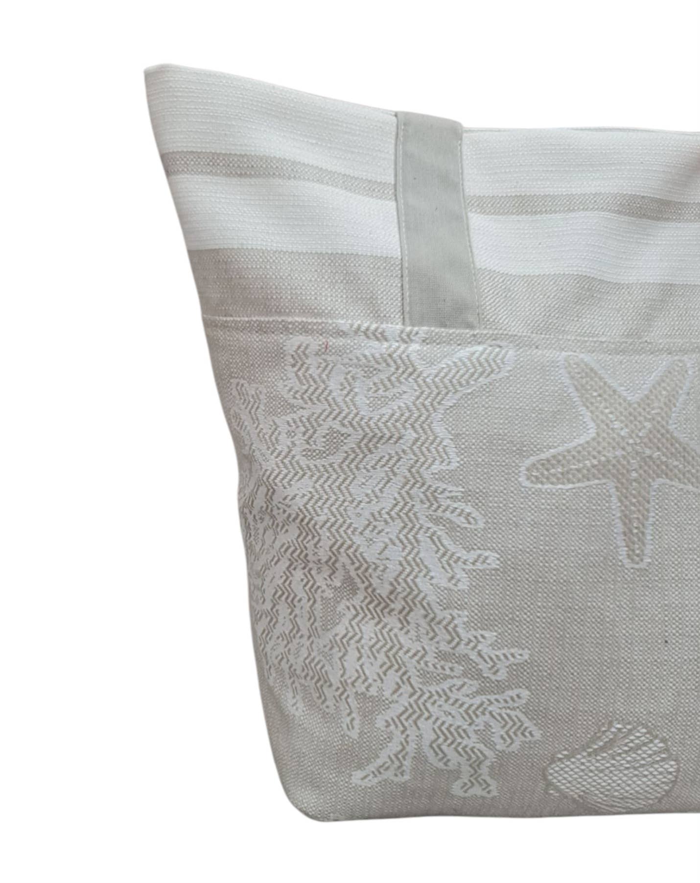 Lunaria Lab - Vente Sac de plage - Sac de Plage en Coton Déperlant Beige1