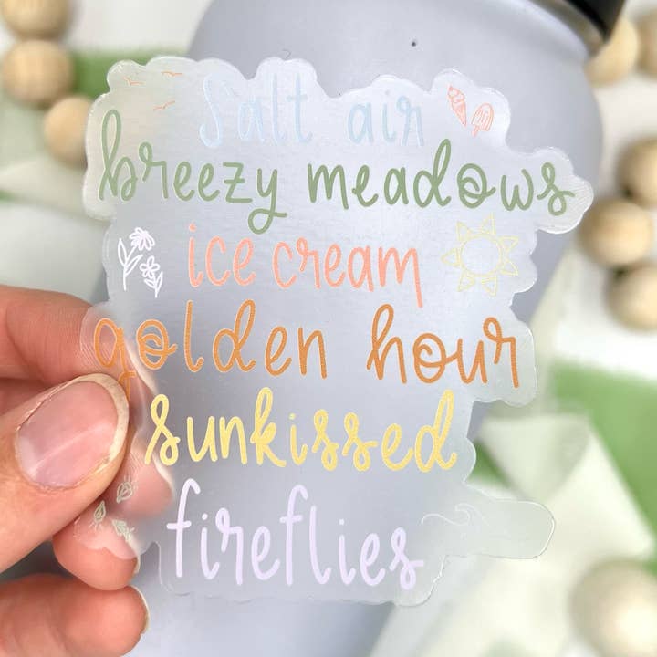 Sticker voor de zomerlijst, 2,86 x 3 in voor wholesale door Sammy Jean Artist