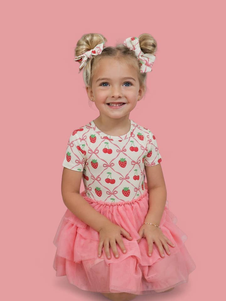 KIRSCHEN-SCHLEIFE-BEEREN-TRAUM-TUTU-KLEID für den Großhandel von Dream Big Little Co.