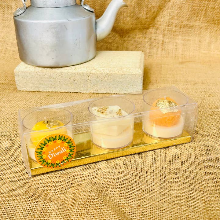 Kourage & co - Wholesale Novelty Candle - Ladoo & Peda Diya Candle3