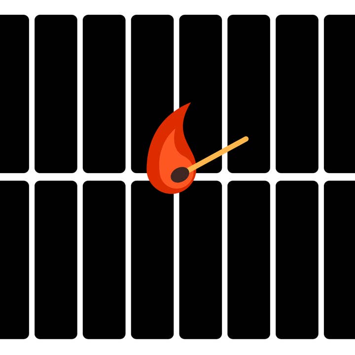 Adhesive Match Striker Paper Strip Stickers (2" x 1/2") for wholesale by Matches USA