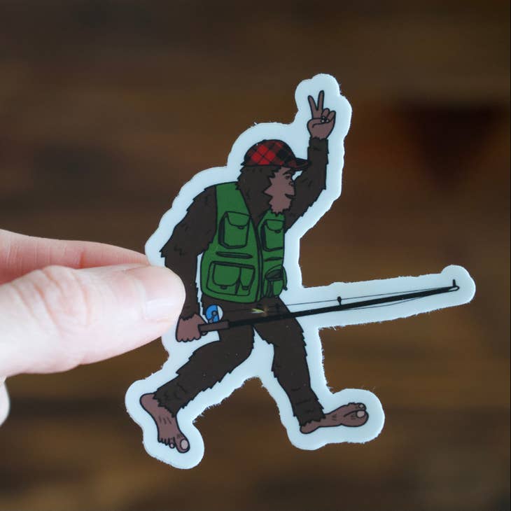 Wholesale Bigfoot Fly Fishing Sticker for your store - Faire