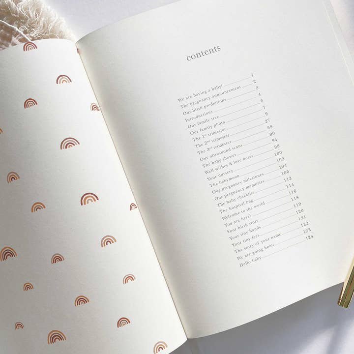 Blush And Gold - Wholesale Diary – Maternity - NEW - My Pregnancy Journal - Rainbow with Gilded Edges5