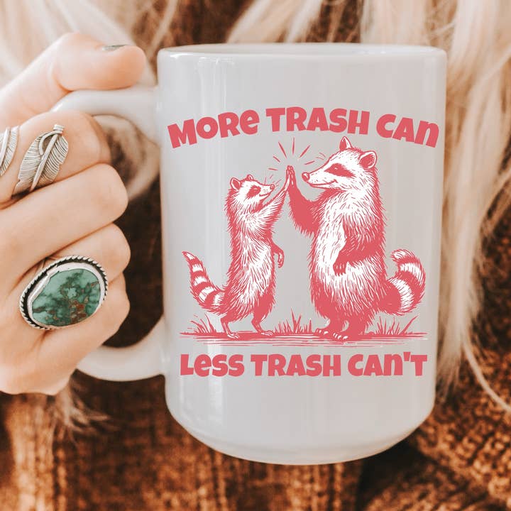 Tasse à café More Trash Can pour la vente par Ace the Pitmatian Co