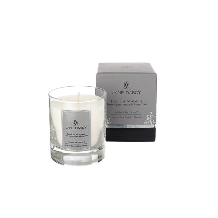 100% Natural Soy Wax Candle, Zesty Lemongrass & Bergamot for wholesale by Jane Darcy