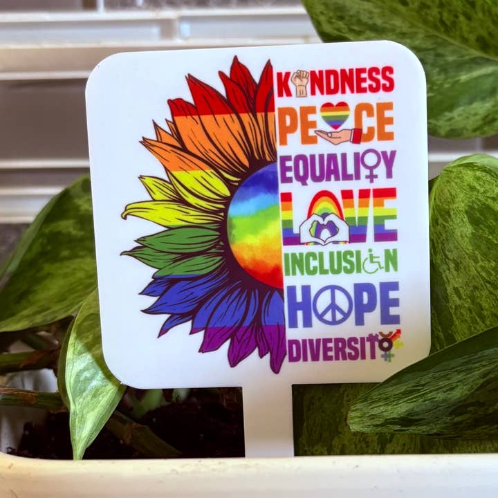 LOVE PEACE | plant marker, garden label, LGBTQ, pride for wholesale by Ninestyles