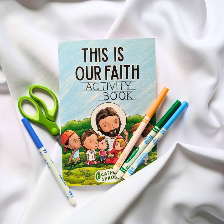 This Is Our Faith Activity Book for wholesale by Catholic Sprouts LLC