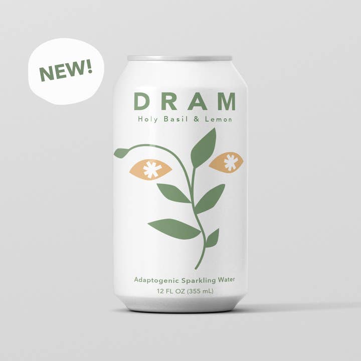 DRAM - Wholesale Sparkling Water - Holy Basil & Lemon Adaptogenic Sparkling Water