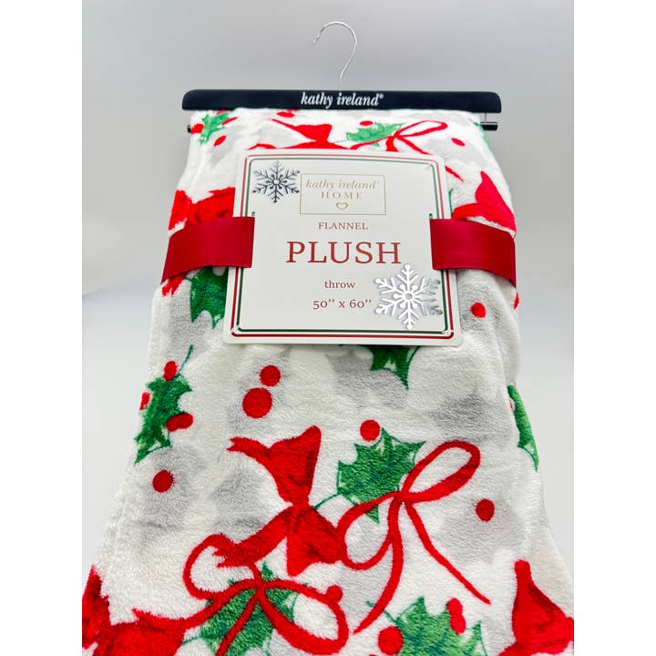 Bed Bath Fashions - Wholesale Throw Blanket - Kathy Ireland Christmas Flannel Fleece Plush Throw Blanket