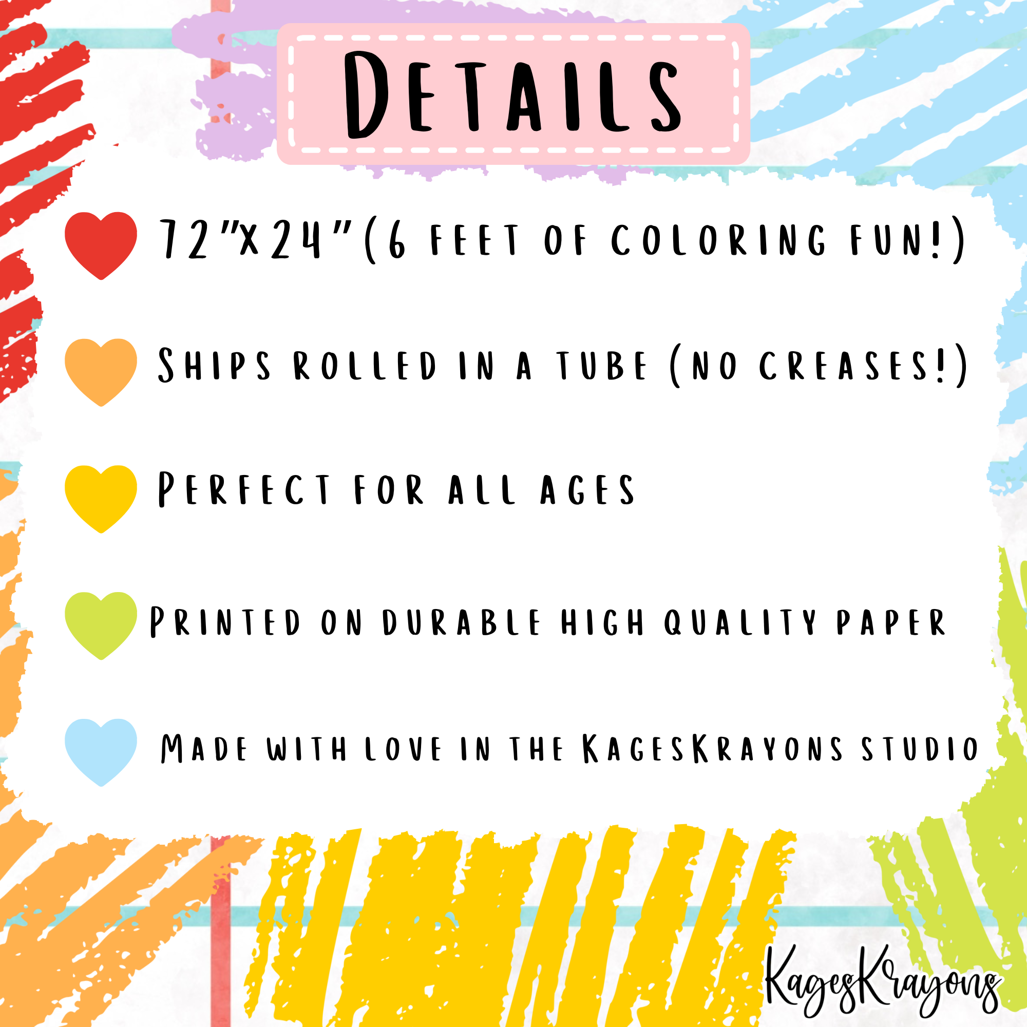 KagesKrayons – wholesale Colouring tablecloth – Child & baby – 6 Foot Easter Coloring Page Banner - Coloring Table Cover3