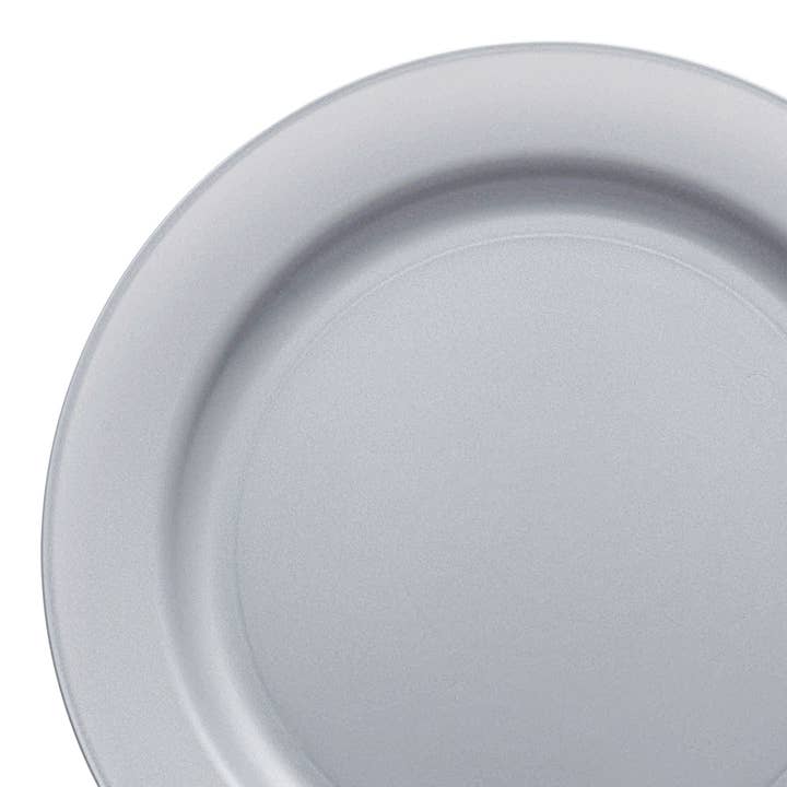 Platos de aperitivo de plástico gris acero mate de 7,5" - 10 uds. para venta al por mayor de Smarty had a Party