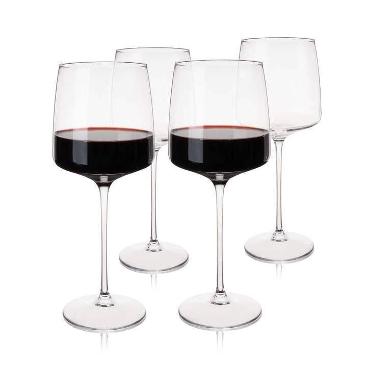 Reserve Julien Crystal Bordeaux Glasses Set of 4 for wholesale by Viski