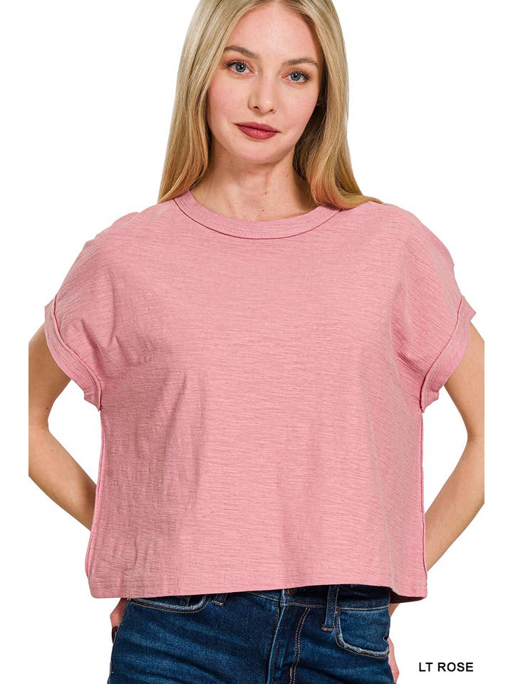 42POPS - Wholesale T-Shirt - Women's - ...0802 Cotton Slub Short Sleeve Tee SI-276193