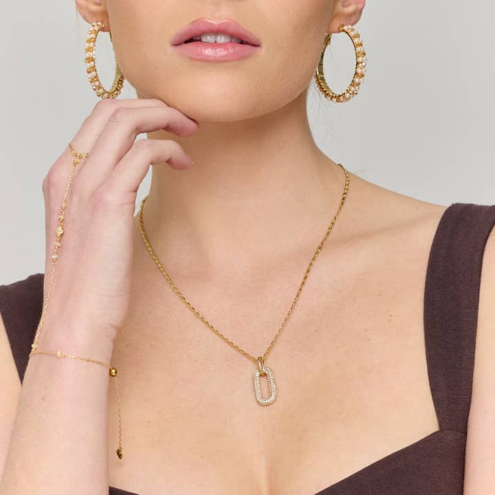 Hollow Pavé-halsband för wholesale av LA MENO