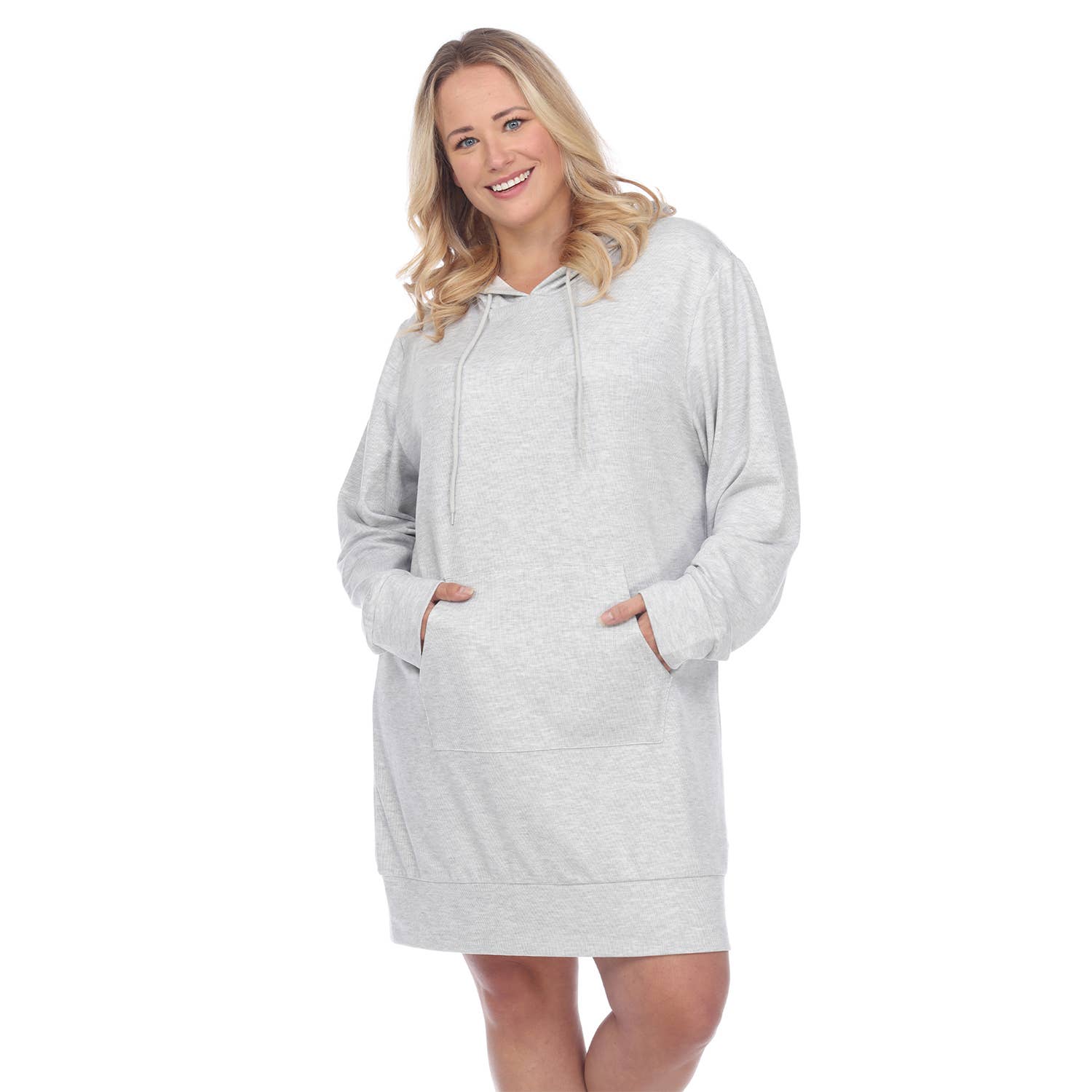 WHITE MARK – wholesale Dress – Women's – Plus Size Hoodie Sweatshirt Dress24