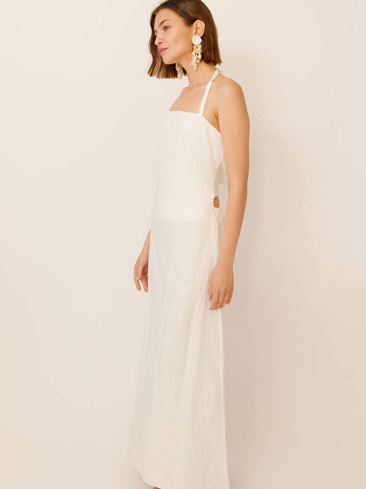 WUESTE - Wholesale Dress - Women's - Isabelle Bandeau Linen Maxi Dress2