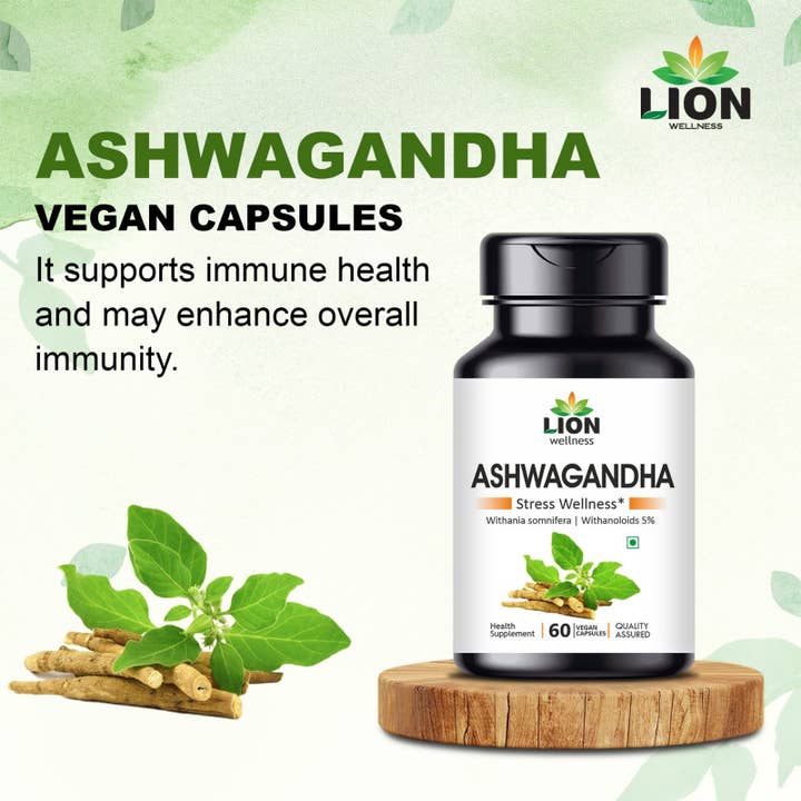 Lion Wellness - Wholesale Oral Supplement/Vitamin - Pure Ashwagandha Capsules I 100% Vegan
