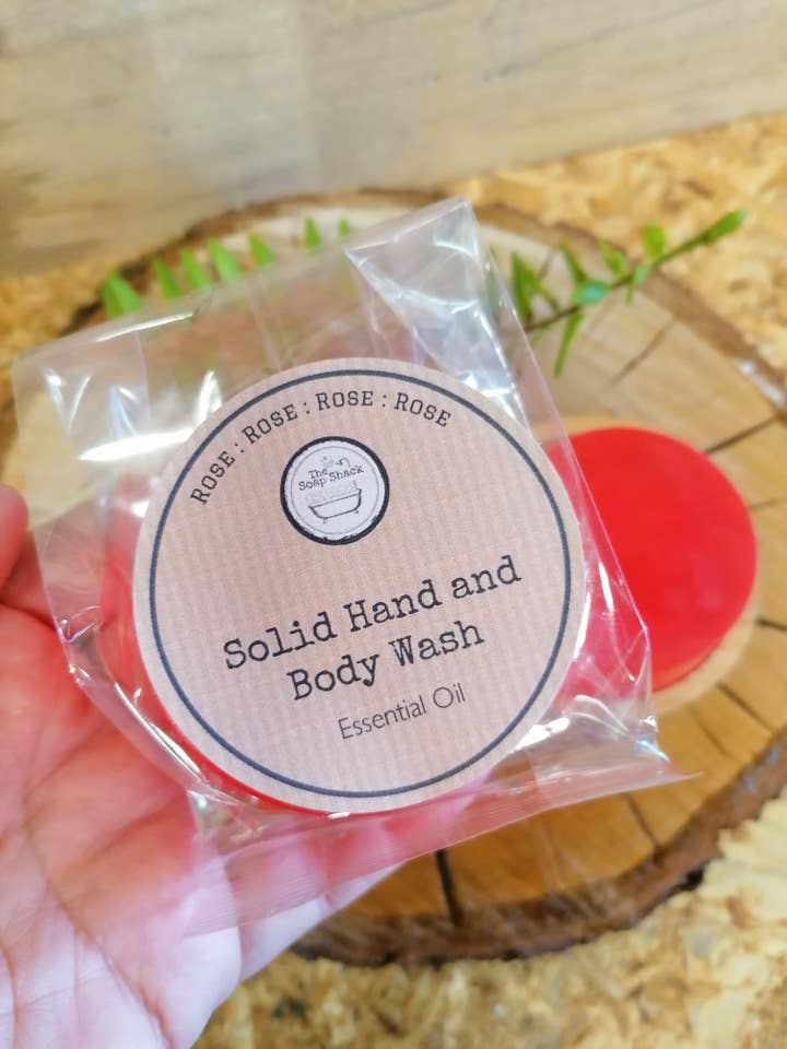 Rose Solid Hand & Body Wash Bar for wholesale by The Soap Shack