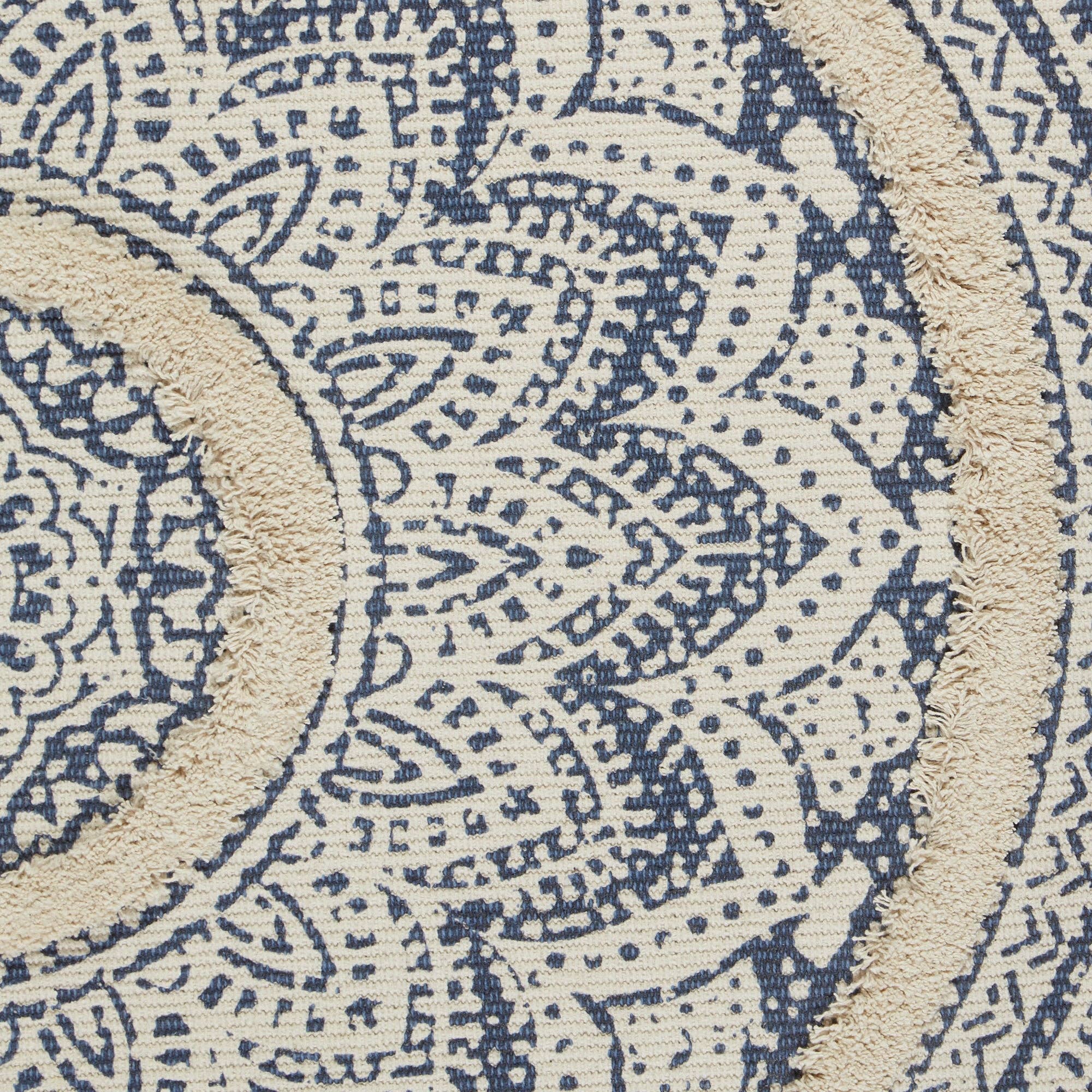 Welcome Home Unbeatable Deals - Vente Tapis - Tapis Shag tissé à la main naturel imprimé bleu français 4X6 pi2