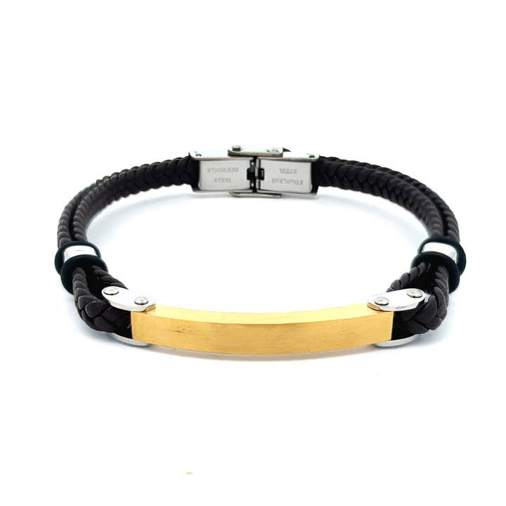 AMORINO SRL - Wholesale Woven/Braided Bracelet - MEN'S BRAIDED LEATHER BRACELET - KM23110E623/624/625