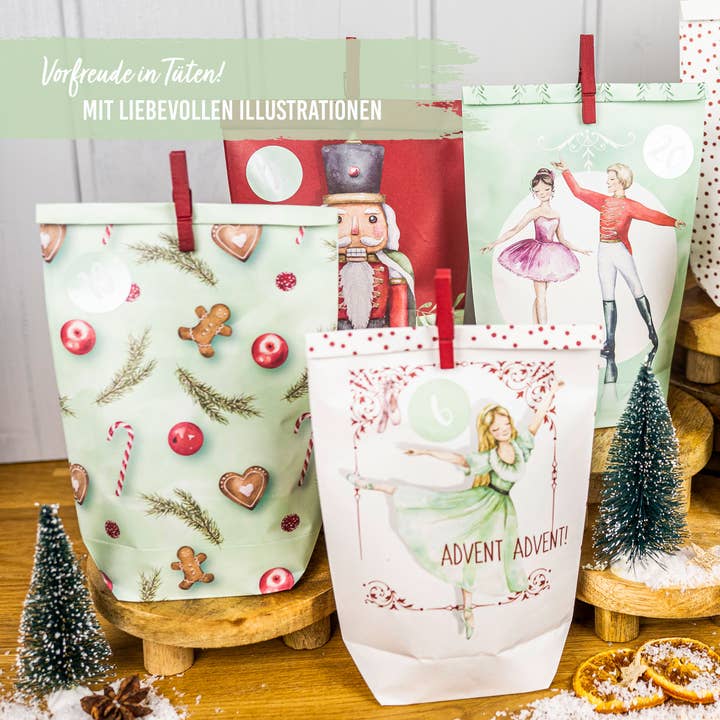 Papierdrachen - Wholesale Advent Calendar - Advent calendar with printed bags - Nutcracker2