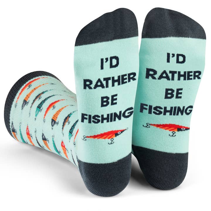 Lavley - Wholesale Socks - Unisex - I'd Rather Be Fishing Socks0