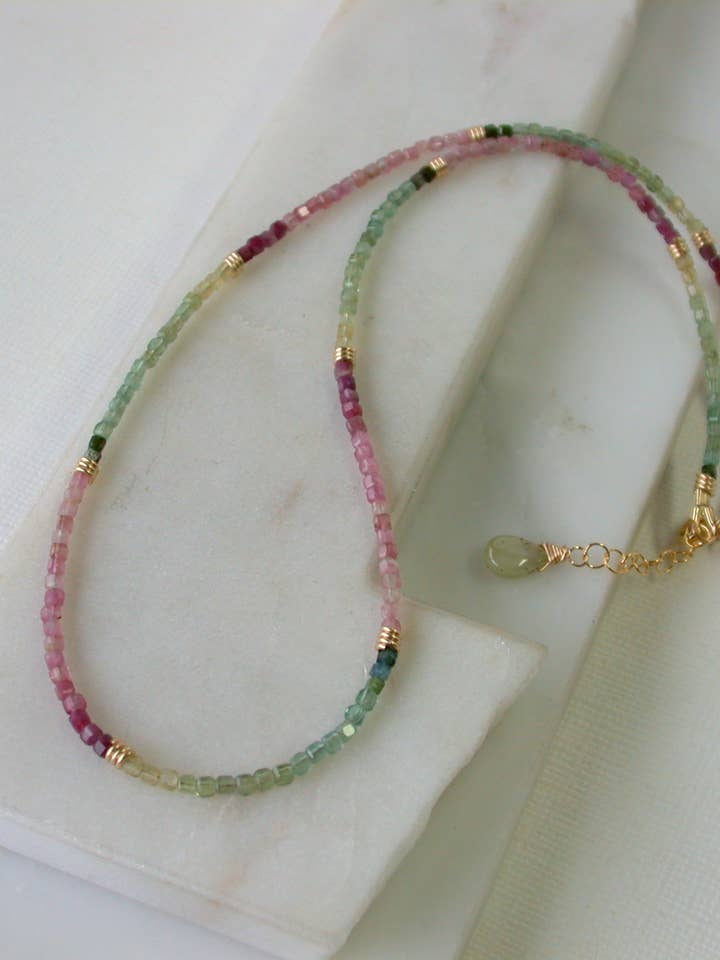 Colar de Contas de Turmalina Blossom. por atacado de Linda Trent Jewelry