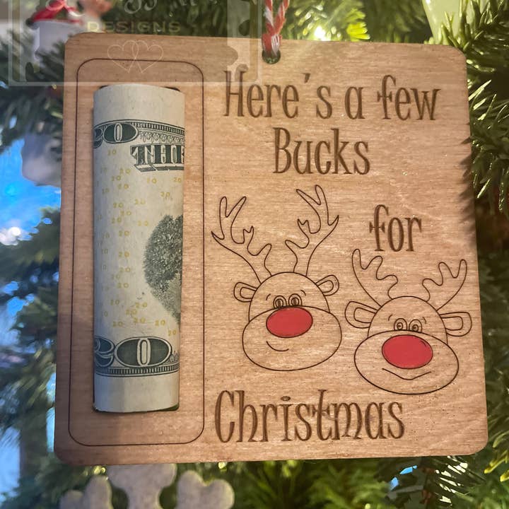 LivaBella Designs – Ornamento por atacado – Ornamento Money Holder - Eis alguns dólares2