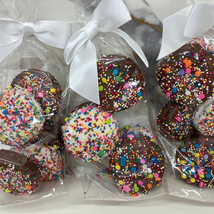 Easter Chocolate Covered Oreo's 3 bags of 4 pretzel each for wholesale by Bear Creek Candy Kitchen