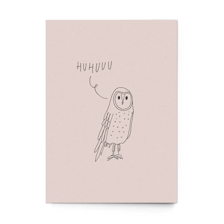 Postcard "Owl" for wholesale by sonst noch was?
