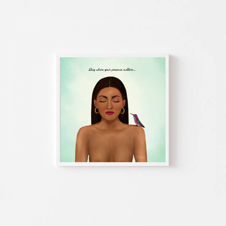 Din närvaro spelar roll | Citat Art för wholesale av Art by Anna Alvarado