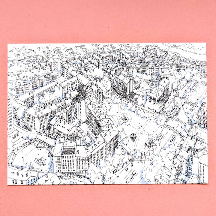 Croix-Rousse Plateau for wholesale by EMILIE ETTORI ILLUSTRATION