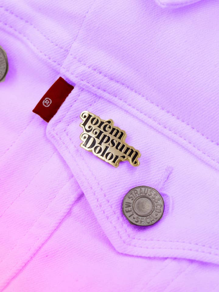 Lorem ipsum dolor hard enamel designer pin for wholesale by Joanna Behar