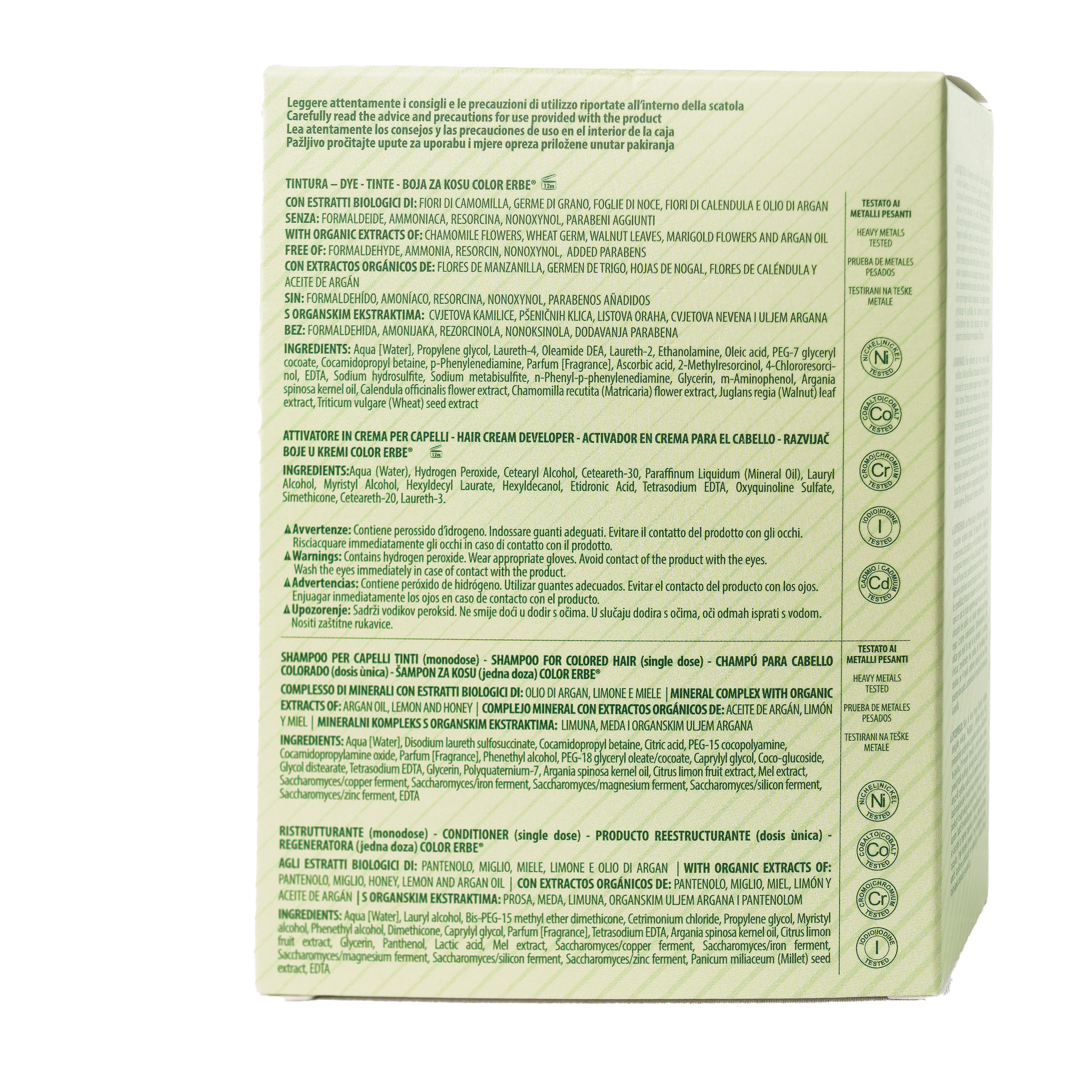 COLOR ERBE - Wholesale Hair Dye - E. Organic Herbal Color Dye Golden Brown (4.3) - Made in Italy6