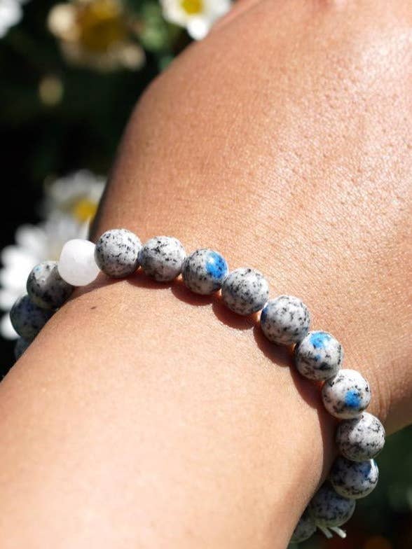 Bracelet Ketonite Azurite élastique avec perles de 8 mm pour la vente par Himalayas Shop