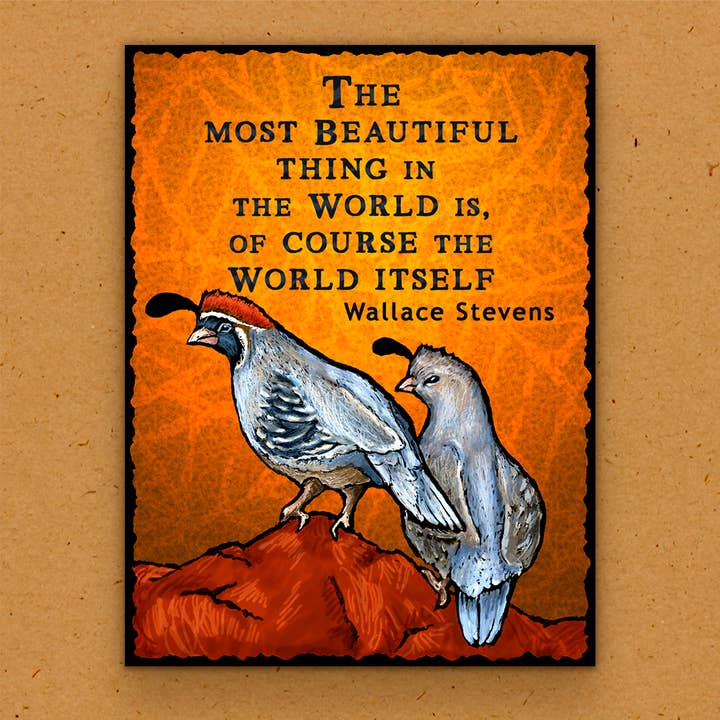 Íman Feito à Mão - Citação sobre a Natureza - Codorniz por atacado de The Kaleidoscope Designs