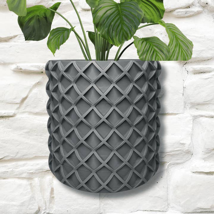 Chatelet - Wholesale Wall Planter - Bubble Lattice Wall Planter | 4" Diameter Modern Wall Planter Pot | Made in USA4