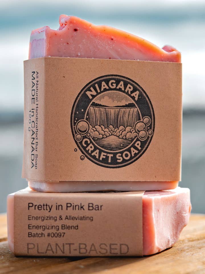 Pretty in Pink Bar for wholesale by Niagara Craft Soap