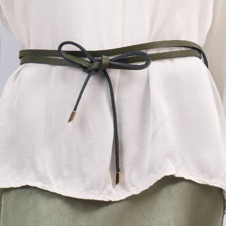 BK007 leather rope belt for wholesale by Cecile Wang