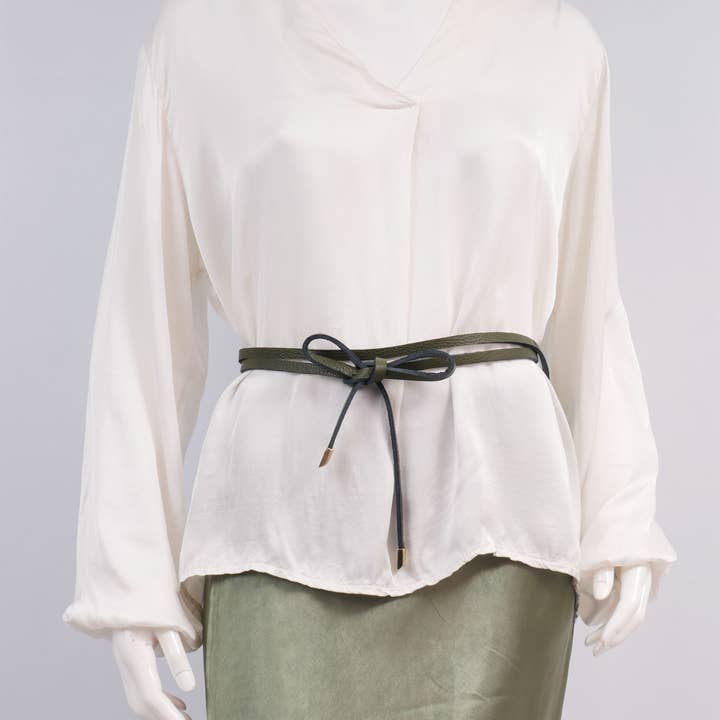 Cecile Wang – Cinto - Mulher por atacado – Cinto de corda em pele BK0071