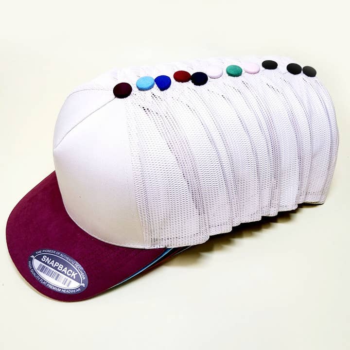 Mesh Back Suede Bill Snapback Hat for wholesale by Funteze