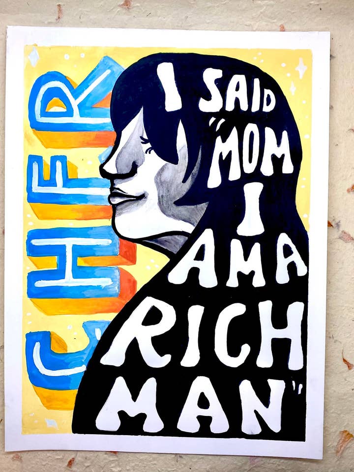 Lámina Mamá soy un hombre rico para venta al por mayor de The Abstract By Sasha