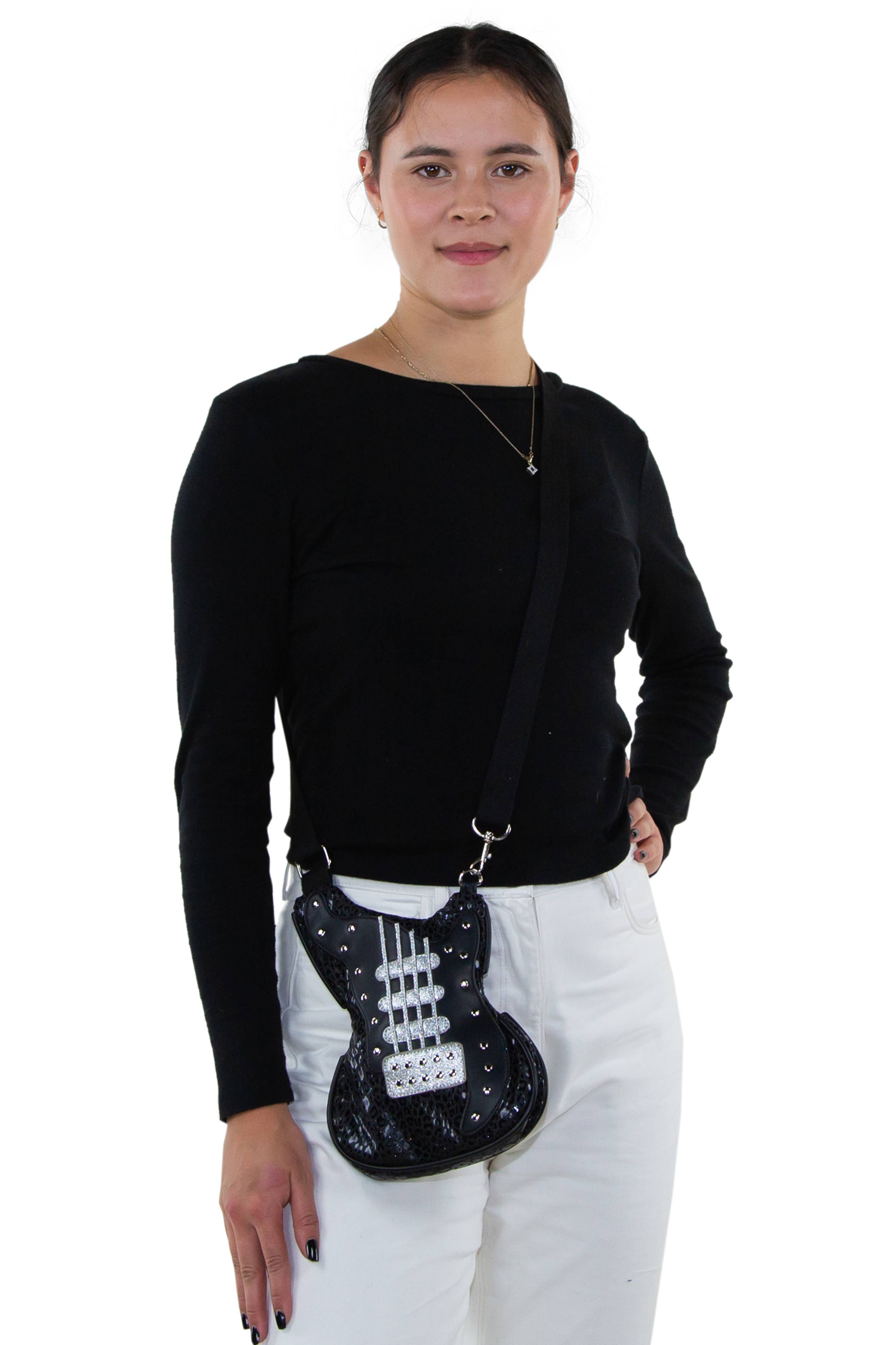 COMECO INC - Wholesale Crossbodytas - Dames - Schoudertas in gitaarvorm van vinyl3